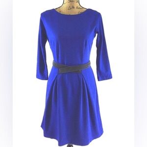 Anthropologie Girls From Savoy Long Sleeve Sheath Dress in Royal Blue